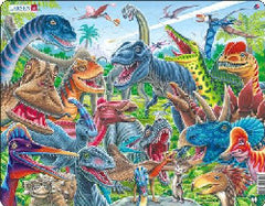 Cheerful Dinosaurs Jigsaw|Jig-so Deinosoriaid Hapus