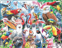 Cheerful Birds From All Over the World Jigsaw|Jig-so Adar Hapus o Bob Rhan o'r Byd