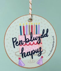 Pen-blwydd Hapus Hanger|Addurn Pen-blwydd Hapus