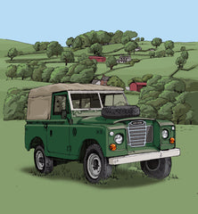 Vintage Green Landrover |Landrover Gwyrdd Clasurol