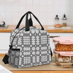 Grey Welsh Tapestry Design Lunch bag |Bag Bwyd Carthen Llwyd