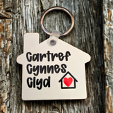 Cylch Allweddi Cartref Cynnes Clyd Keyring