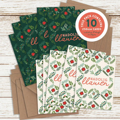 Nadolig Llawen Mini Card (Pack)|Pecyn o gardiau Nadolig Llawen