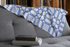 Welsh Tapestry Print Throws (Blue & White)|Planced Patrwm Carthen (Glas a Gwyn)