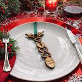 Nadolig Llawen Wooden Welsh Lovespoon Decoration|Llwy Garu Nadolig Llawen
