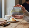 Balmoral Check Wool Touch Coin Purse|Pwrs Balmoral Llwydlas