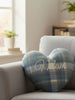 Mam Heart Shaped Wool Touch Embroidered Cushion|Clustog Siap Calon Mam