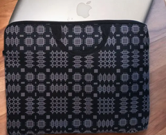 Black Design Laptop Carry Case|Bag Gliniadur (Du)