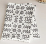 Llian Sychu Llestri Llwyd a Gwyn MC0024WAFF-GY Grey Waffle Tapestry Design Tea Towel