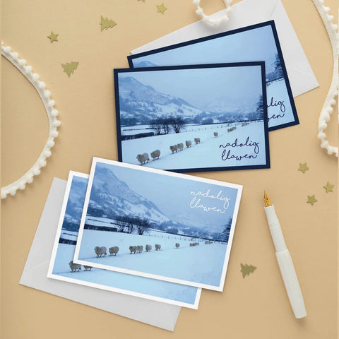 Nadolig Llawen (Pk Snowy Sheep)|Nadolig Llawen (Pecyn)