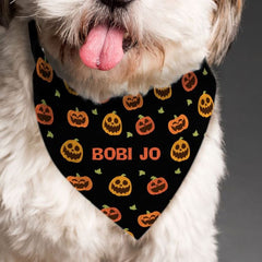 Personalised Pumpkin Patch Dog Bandana|Bandana Pwmpen Personol