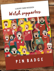 Welsh Supporter Pin Badge|Bathodyn Pin Cefnogwr Cymru