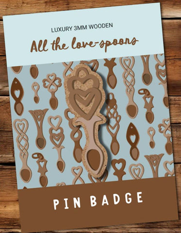 Lovespoon Pin Badge|Bathodyn Pin Llwy Caru