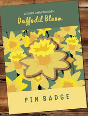 Daffodil Bloom Pin  Badge|Bathodyn Pin Cennin Pedr