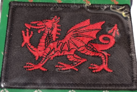 Red Dragon Embroidered Badge |Draig Goch Cymru Wedi Frodweithio