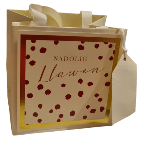 Nadolig Llawen Small Gift Bag | Bag Anrheg Nadolig Llawen Bach