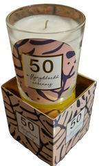 50th Birthday Candle|Cannwyll 50 o flynyddoedd arbennig