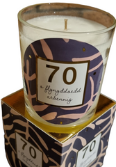 70th Birthday Candle|Cannwyll 70 o flynyddoedd arbennig