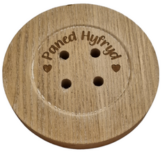 'Paned Hyfryd' Button Coaster|Mat Diod Botwm 'Paned Hyfryd'