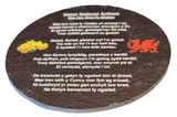 Slate Welsh Anthem Coaster WS0030