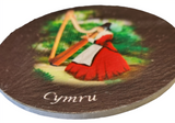 Slate Welsh Anthem Coaster|Mat Diod Llechan Anthem Cymru