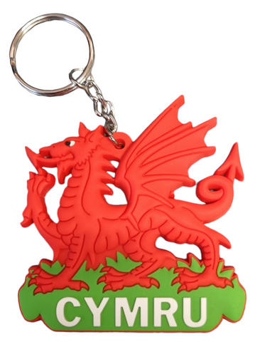 Welsh Dragon Cymru Keyring|Cylch Allweddi Draig Goch Cymru