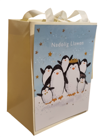 Nadolig Llawen Medium Gift Bag | Bag Anrheg Nadolig Llawen Canolig