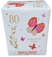 Penblwydd Hapus 80 Candle|Cannwyll Penblwydd Hapus 80