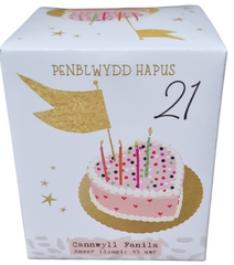 Penblwydd Hapus 21 Candle|Cannwyll Penblwydd Hapus 21