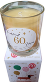 Cannwyll Penblwydd Hapus 60 Candle, WCAPCT103