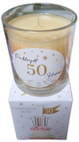 Cannwyll Penblwydd Hapus 50 Candle WCAPCT102