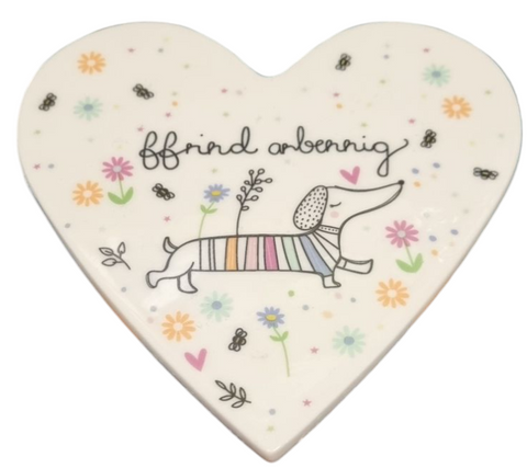 Ffrind Arbennig Heart Coaster|Mat Diod Ffrind Arbennig