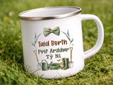Prif Arwddwr Ty Ni Enamel Mug|Mwg Enamel Prif Arddwr Ty Ni Personol