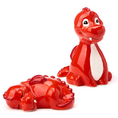 Red Dragon Ceramic Salt & Pepper Set | Set Halen & Pupur Draig Goch
