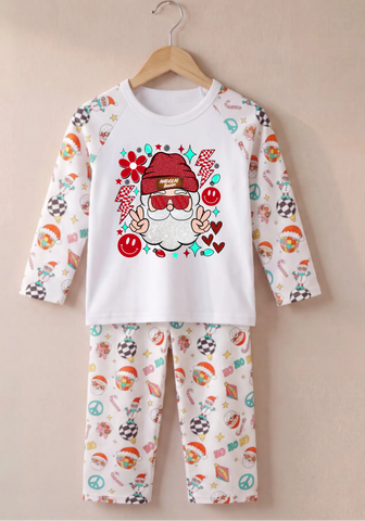 Welsh Christmas Pyjamas (Groovy Santa!)|Pyjamas Nadolig Llawen (Siôn Corn Grŵfi!)