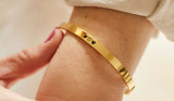 Breichled  Cariad Bracelet, WBGL08 Welsh Gold Plated Bracelet