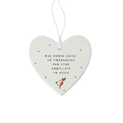 Nadolig Llawen Hanging Decoration (Robin)|Addurn Nadolig Llawen (Robin)