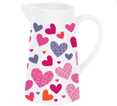 Welsh Tapestry Hearts Jug|Jwg Calonnau Carthen