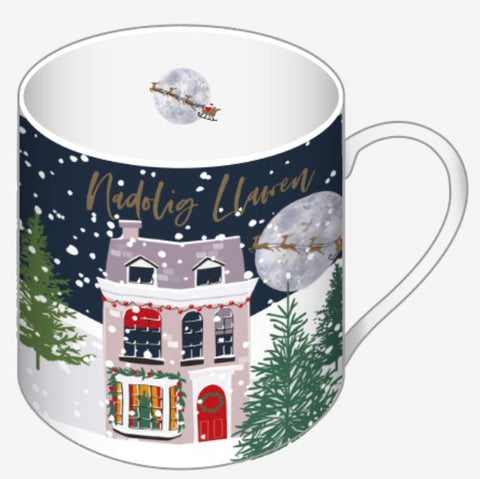 Nadolig Llawen Ceramic Mug|Mwg Nadolig Llawen