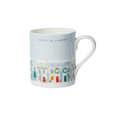 Nadolig Llawen Christmas Street Scene Mug|Mwg Nadolig Llawen