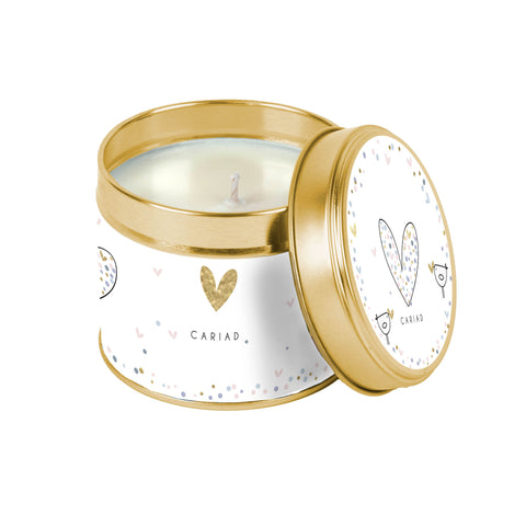 Cariad Tin Candle |Cannwyll Tin Cariad
