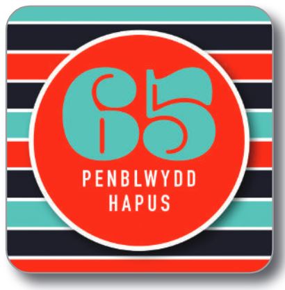 Penblwydd Hapus 65 (Coaster)|Penblwydd Hapus 65 (Mat Diod)
