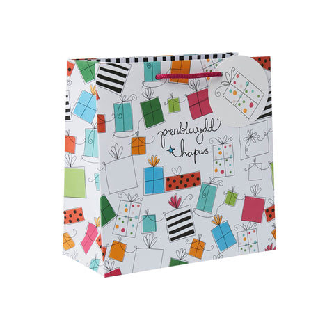 Penblwydd Hapus Gift Bag (Medium)| Bag Anrheg Penblwydd Hapus (Canolig)
