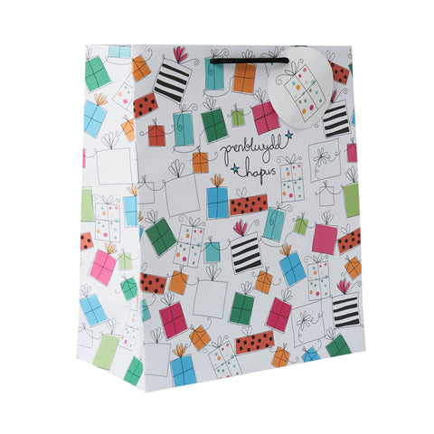 Penblwydd Hapus Bag (Portrait)| Bag Anrheg Penblwydd Hapus