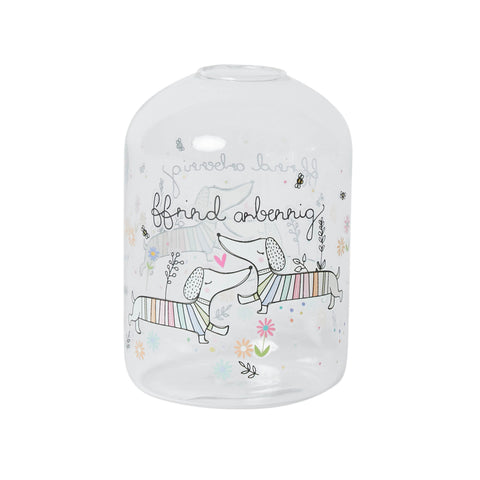 Ffrind Arbennig Glass Bud Vase|Fâs Blodau Gwydr Ffrind Arbennig