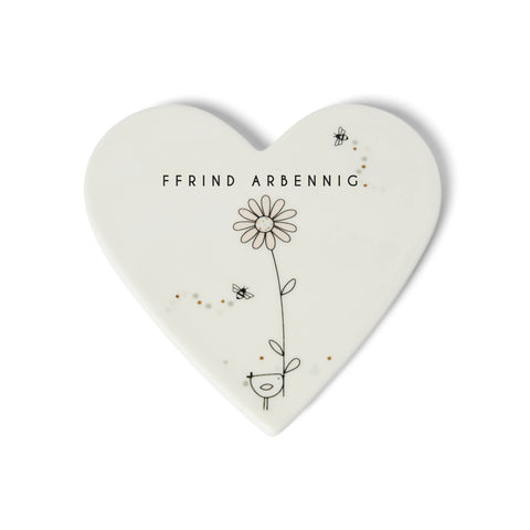 Ffrind Arbennig Heart Coaster|Mat Diod Ffrind Arbennig