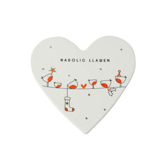 Nadolig Llawen Robin Coaster|Mat Diod Nadolig Llawen (Robin)