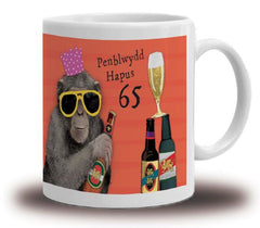 Penblwydd Hapus - 65 (Mug)|Penblwydd Hapus - 65 (Mwg)