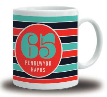 65 Penblwydd Hapus (Mug)|65 Penblwydd Hapus (Mwg)