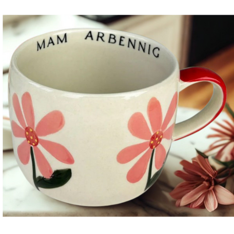 Mam Arbennig Mug (Pink Daisy)|Mwg Mam Arbennig (Blodau Pinc)